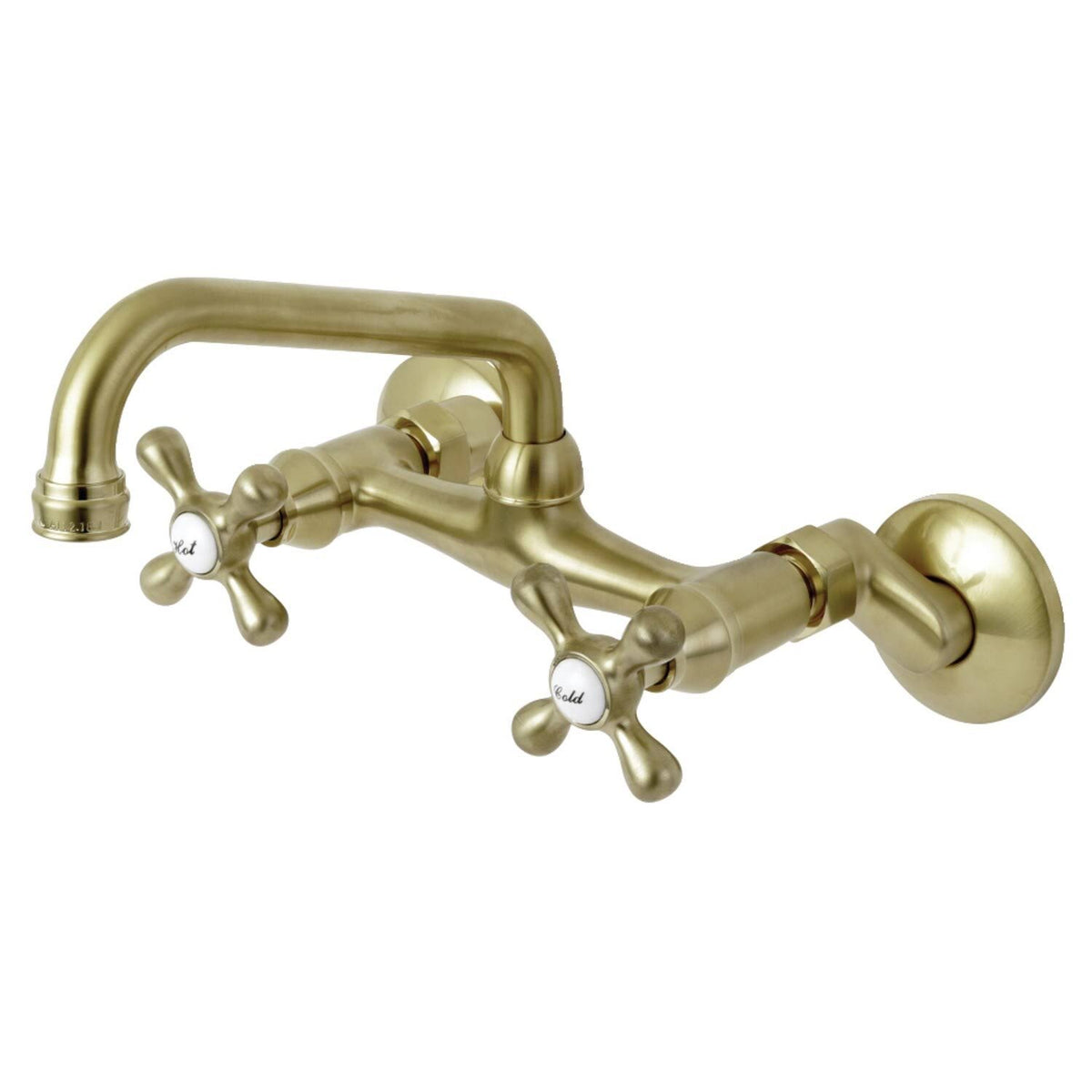 Polished Nickel Two Handle Wall Mount Kitchen Faucet H486817
