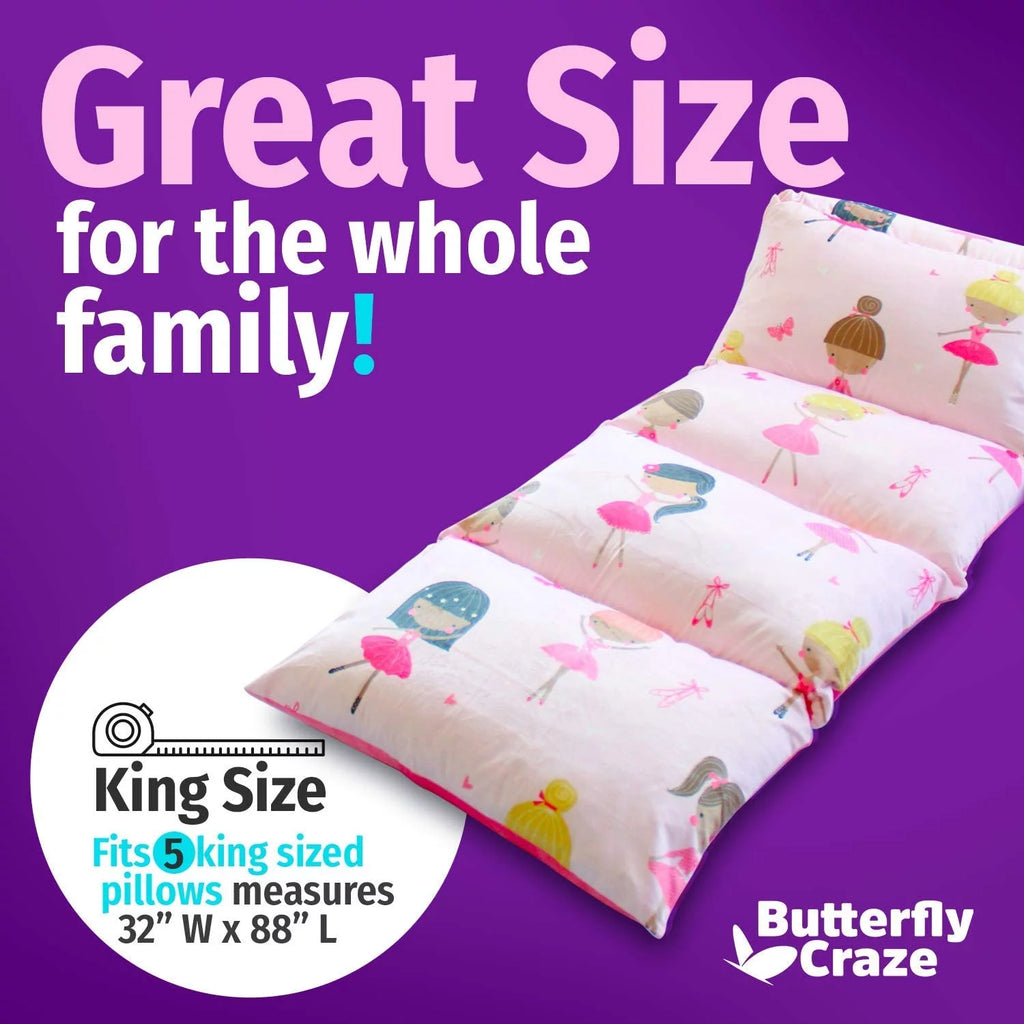 Black/White King Floor Pillow Case F158