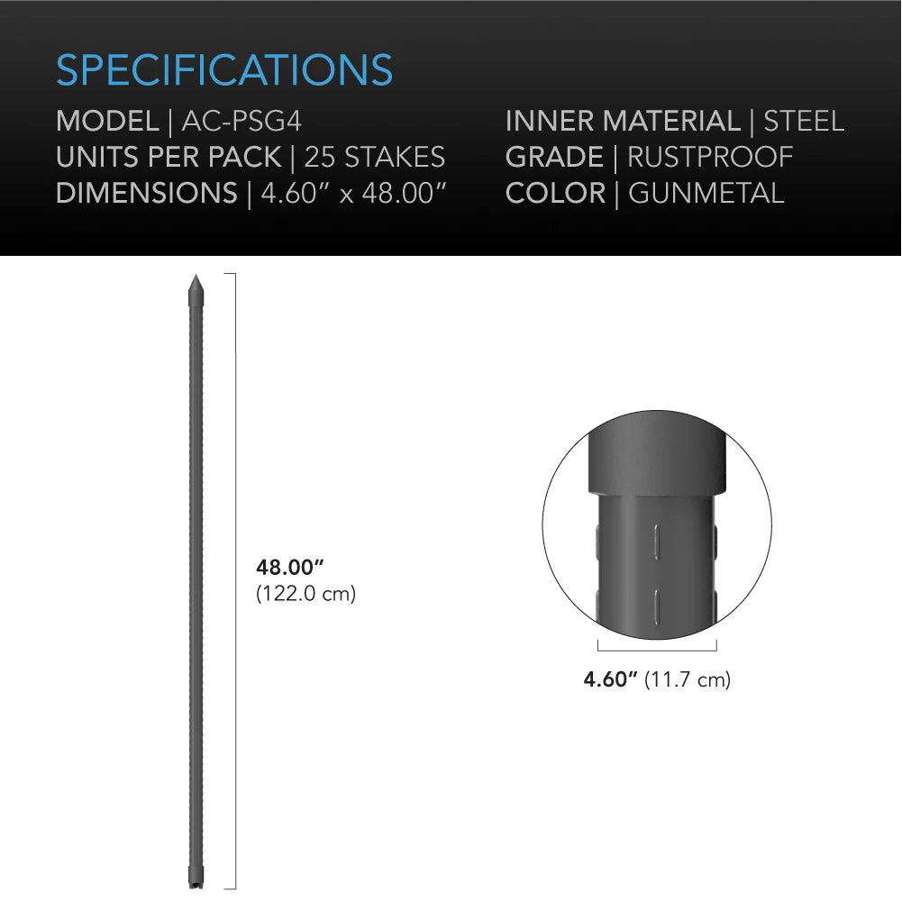 48” Metal Plant Stakes 25-Pack U67325