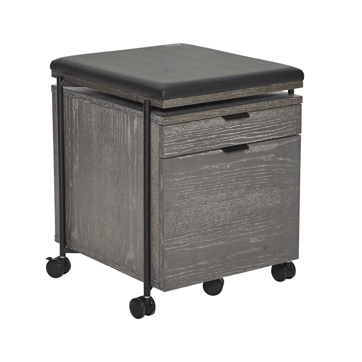 Grey Ash 2-Drawer File Cabinet N450712