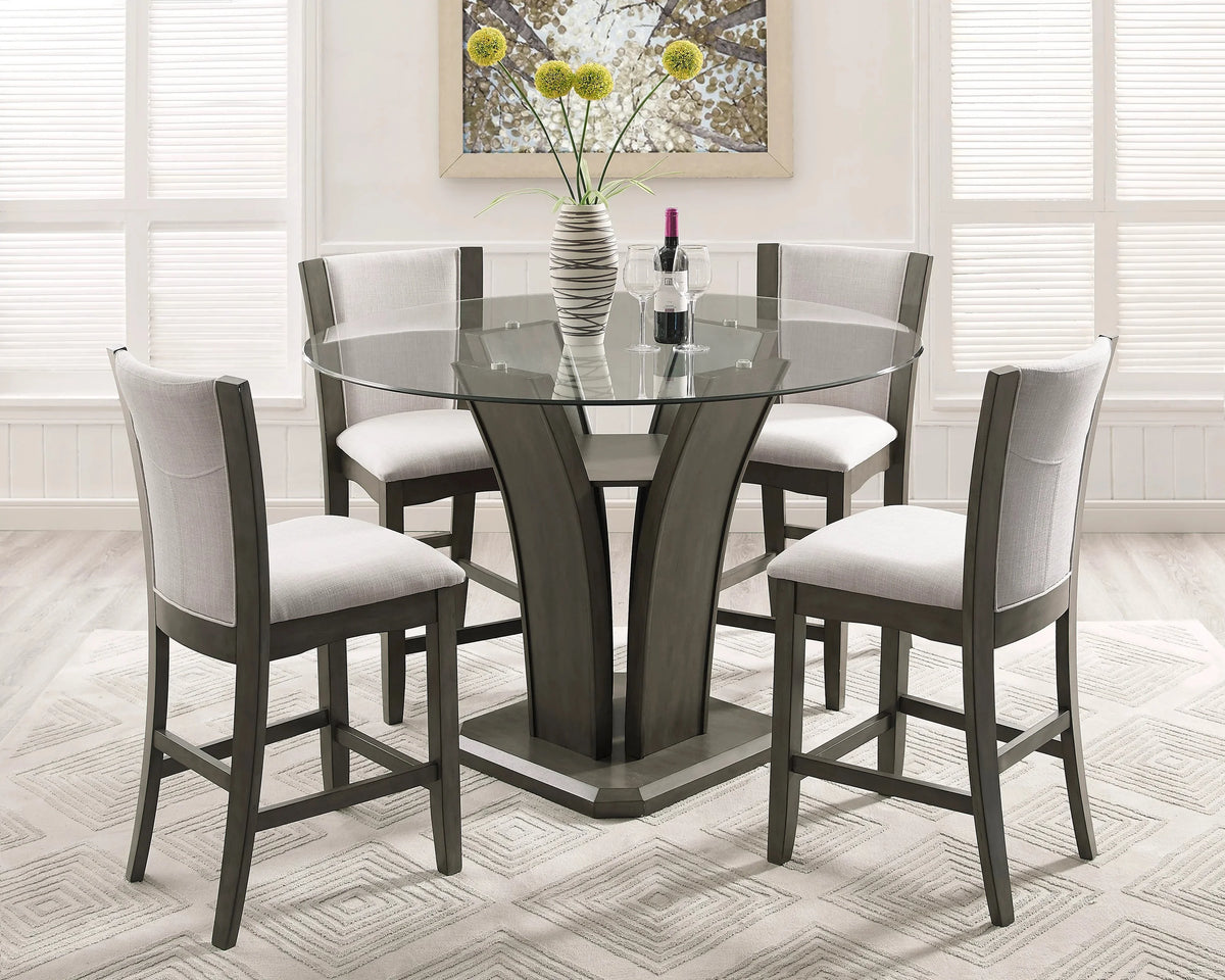 Gray Upholstered Counter Height Dining Chair P959