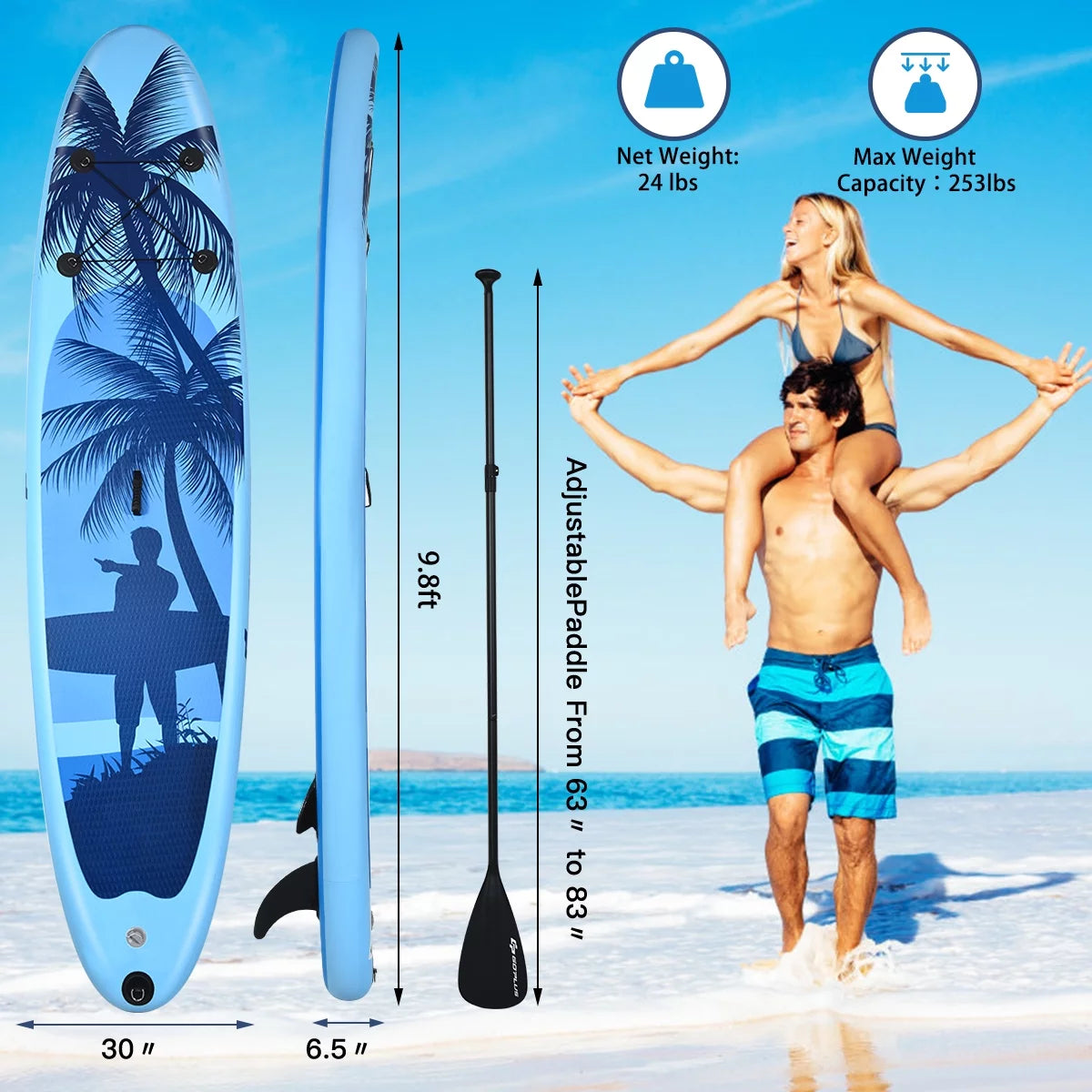 9.8' Inflatable Stand Up Paddle Board C282
