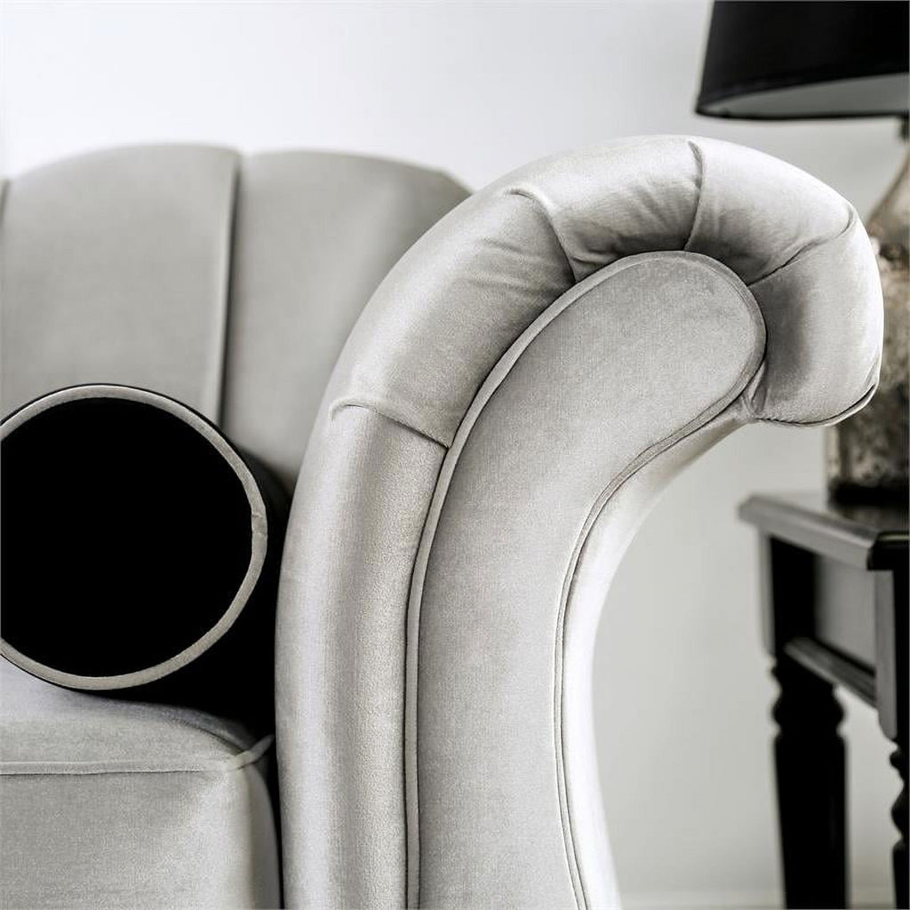 Chenille Upholstered Loveseat in Pewter N380820