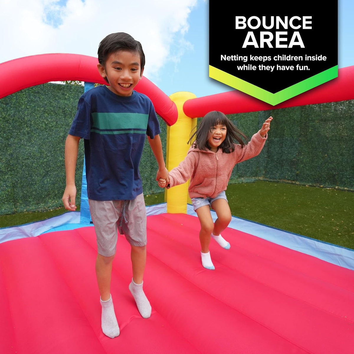 12.5' x 9.5' x 6.8' Inflatable Bounce House with Air Blower T6486