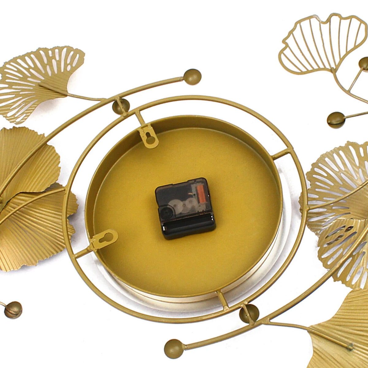 Ginkgo Leaf Wall Clock 90*45cm Mute Battery Operated X876
