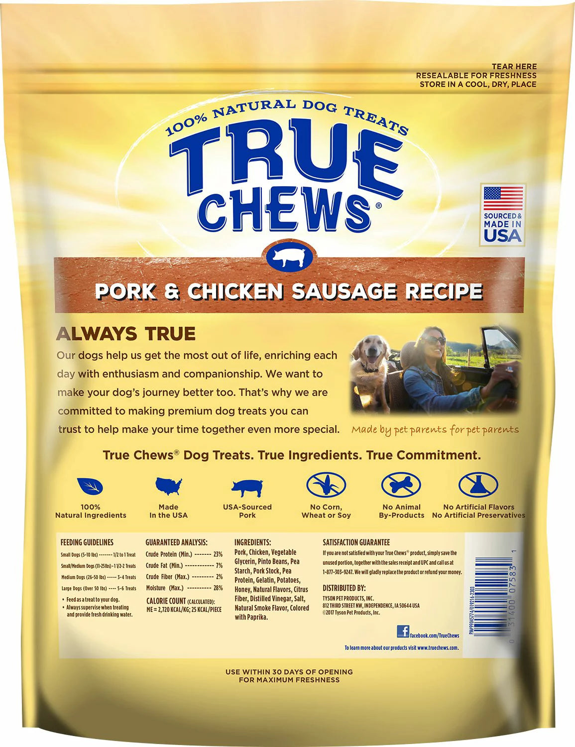 Pork & Chicken Sausage Recipe Dog Treats, 14 Oz Z739895