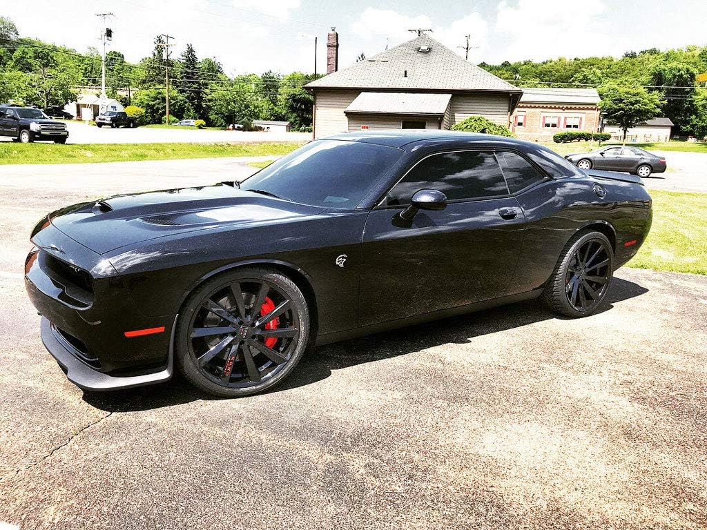 20 Inch Staggered Rims Set of 4 Gloss Black Wheels D827