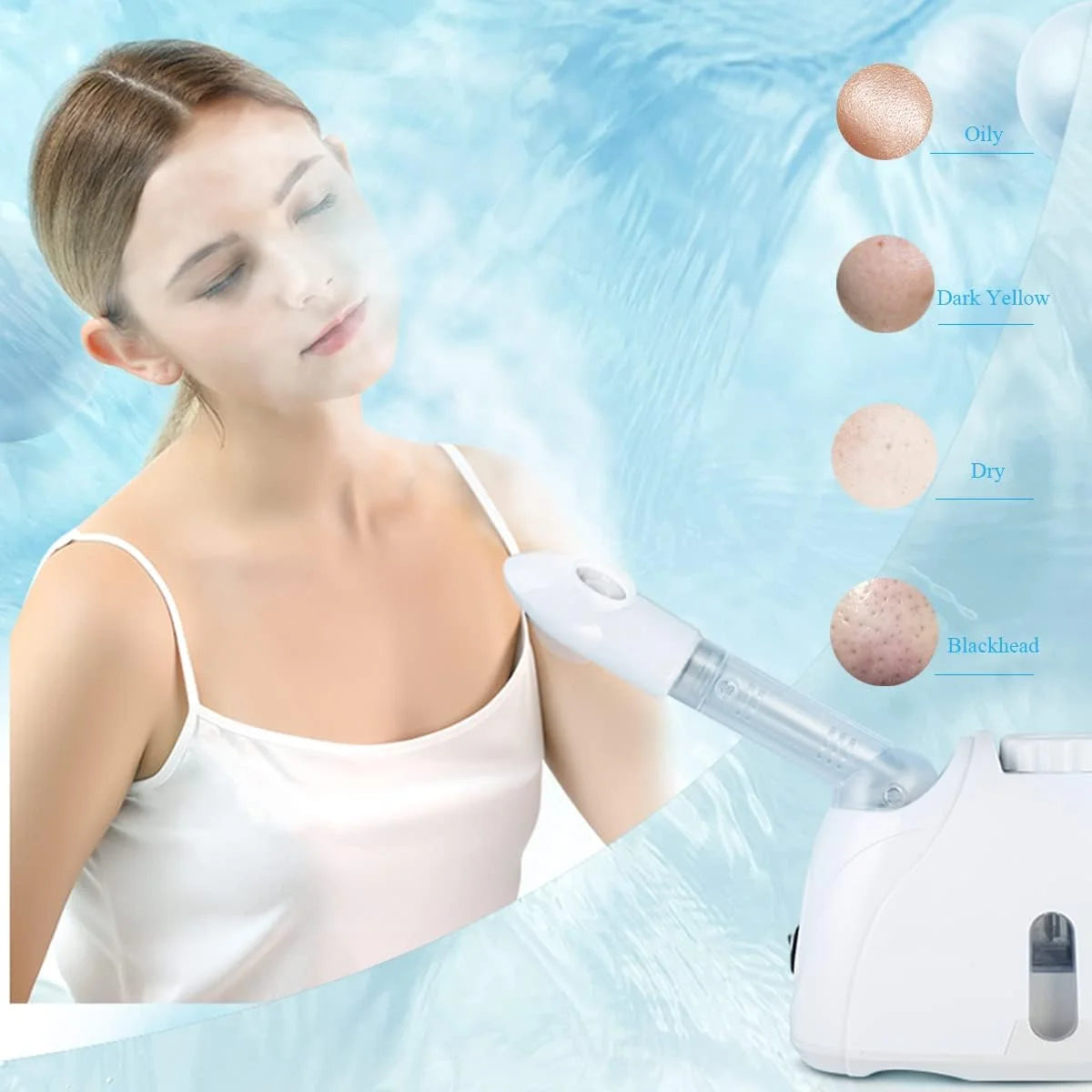 Warm Mist Facial Steamer with Adjustable Nozzle A69409