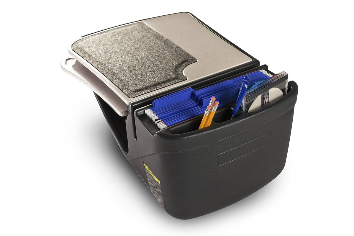 Grey Car Desk with Built-in Power Inverter D6250