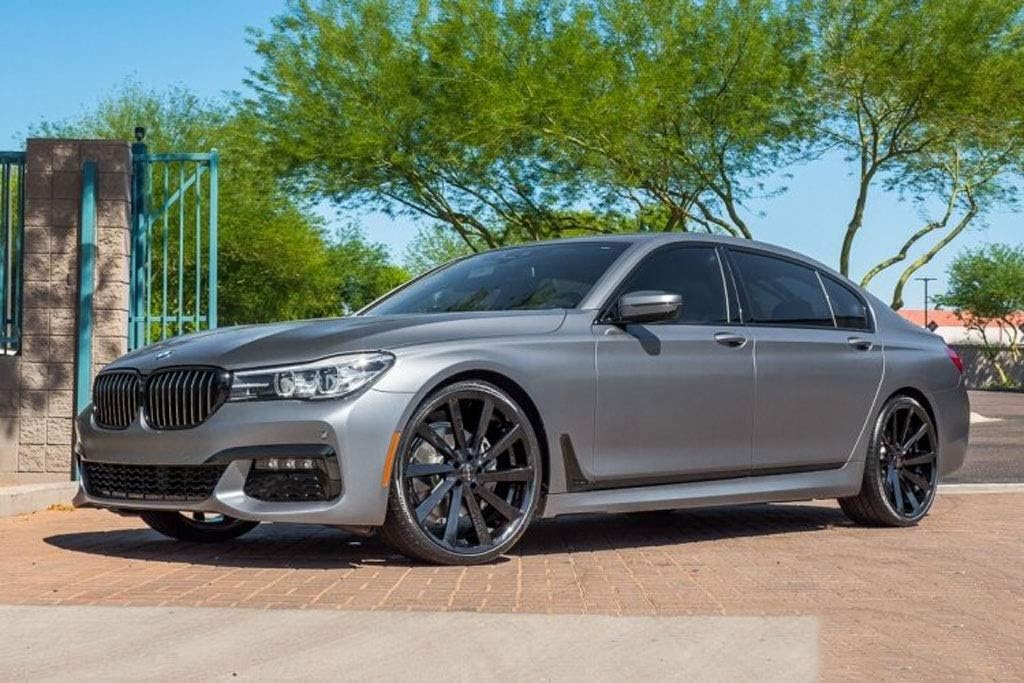20 Inch Staggered Rims Set of 4 Gloss Black Wheels D827