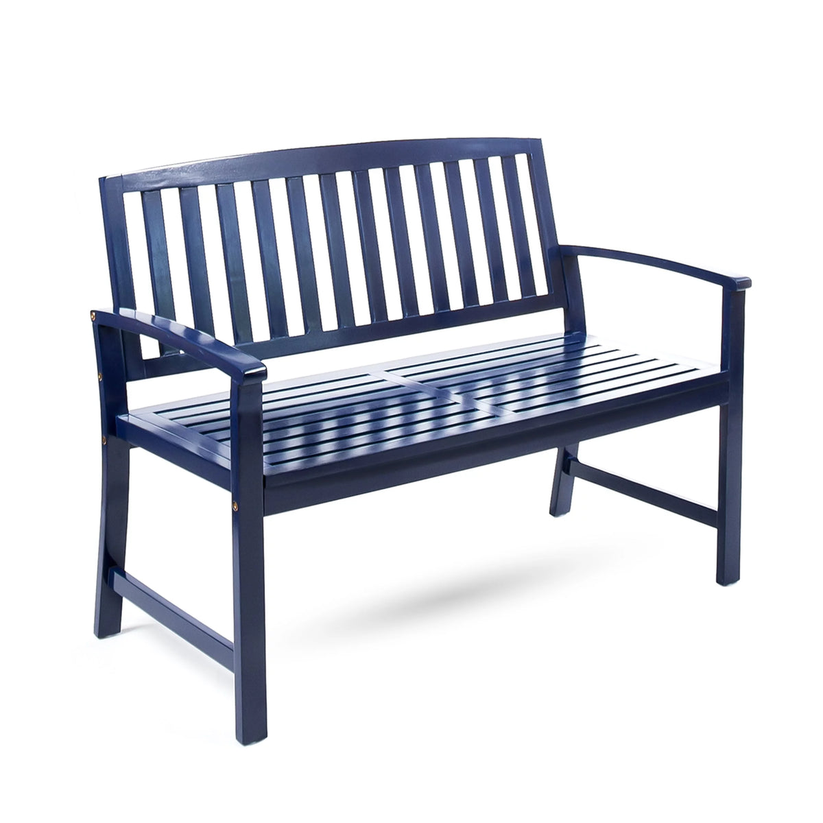 Navy Blue Acacia Wood Outdoor Bench I15140