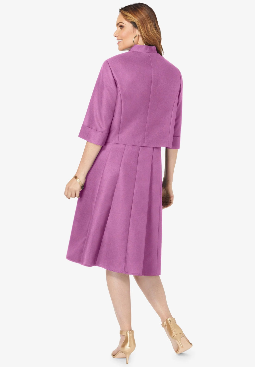 Plus Size Petite Fit-And-Flare Jacket Dress Z801247