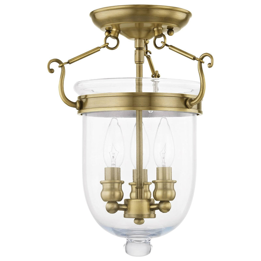 Polished Nickel 3 Light Ceiling Mount V7410