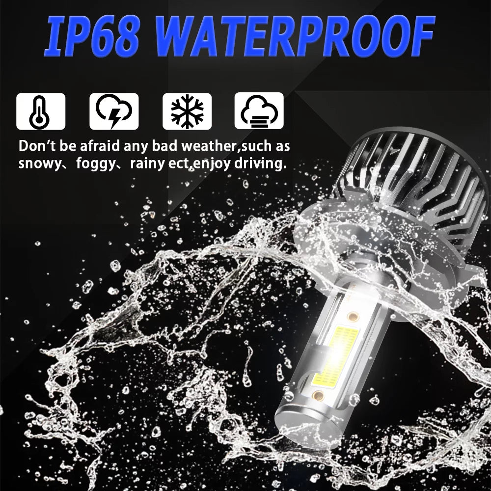 H4/9003 LED Headlight Bulbs 10000 Lumen 60W 6500K Cool White Pack of 2 O12012