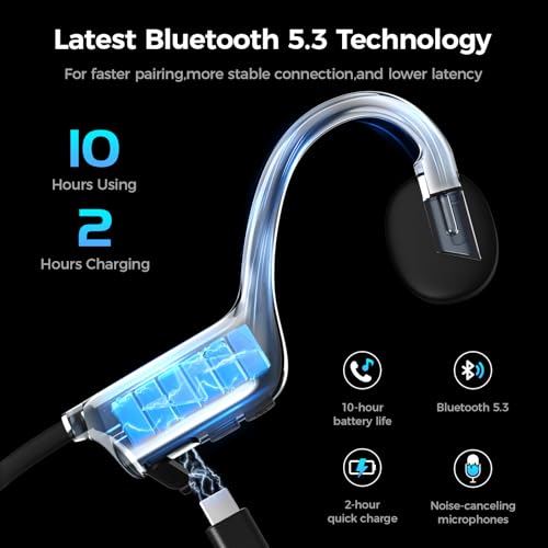 Bone Conduction Open-Ear Wireless Bluetooth Headphones with Mic X51437