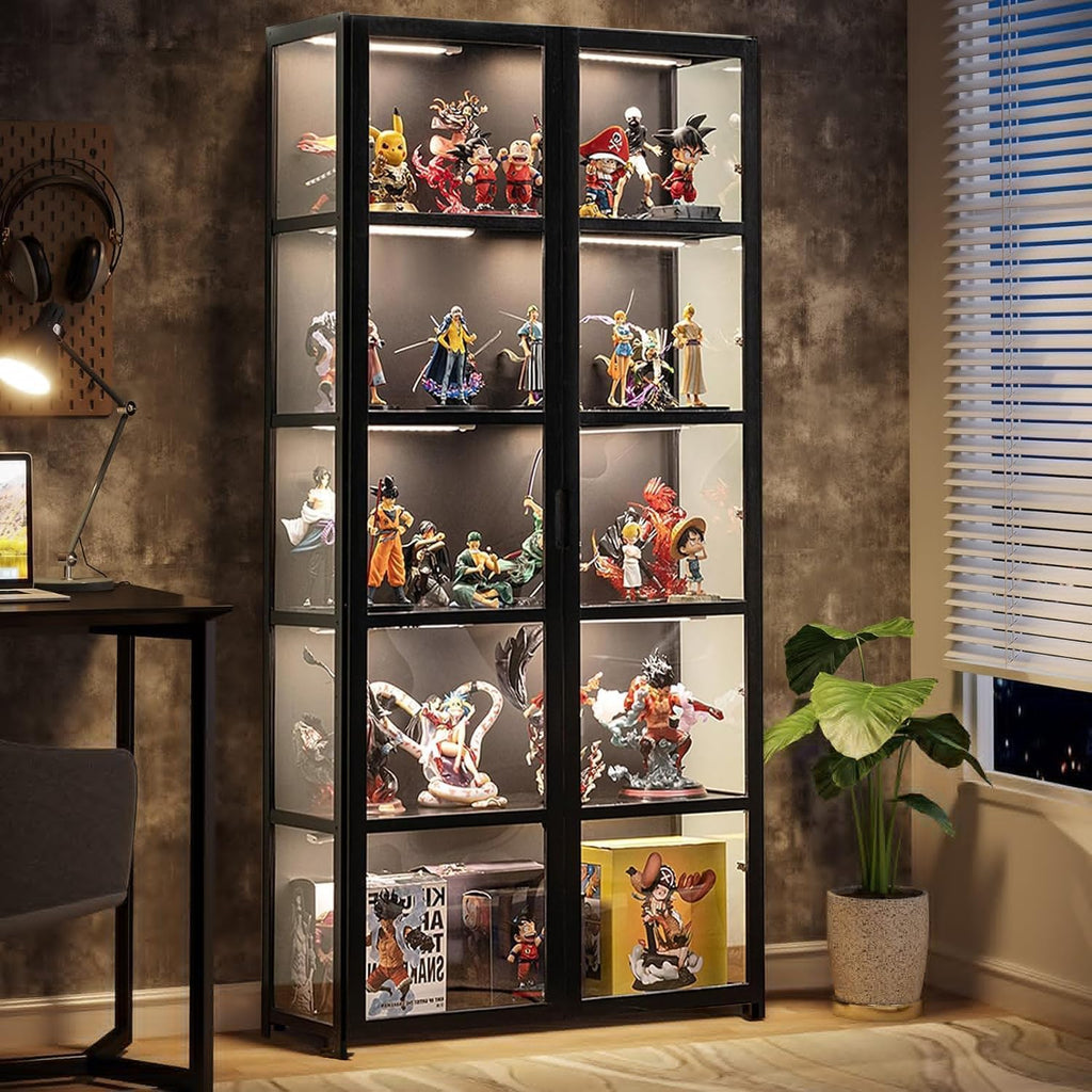 5-Tier Curio Display Cabinet with Acrylic Glass Door U791030
