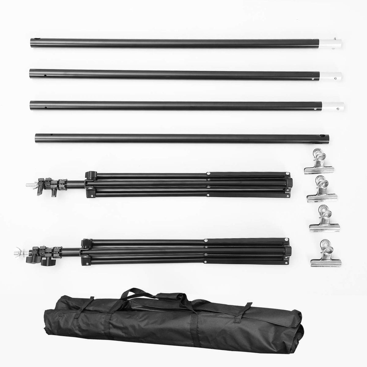 6.5x10ft Adjustable Photography Background Stand with Carry Bag H408