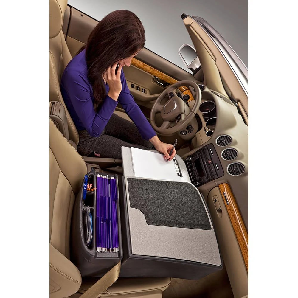Grey Car Desk with Built-in Power Inverter D6250