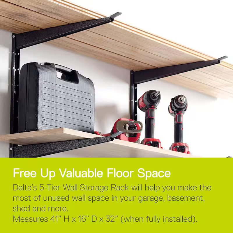 Heavy Duty 5 Tier Steel Wall Rack J4893
