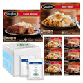 Variety Pack Classic Ketchup Glazed Meatloaf Meal 9.875 oz and Roast Tender White Turkey Frozen Meal 9.625 oz Pack of 8 Y87491