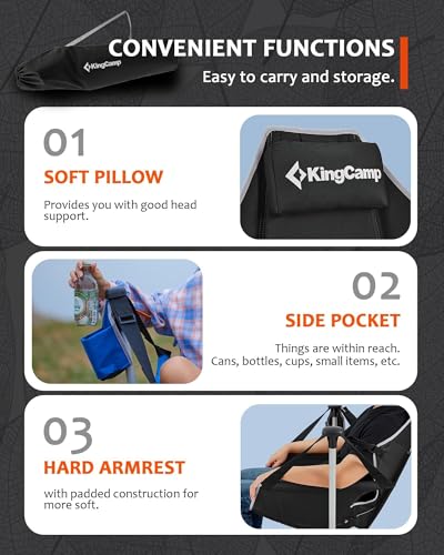 Hammock Chair with Footrest Portable Folding Camping Chair U222737