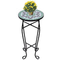 Green White Side Table C26059