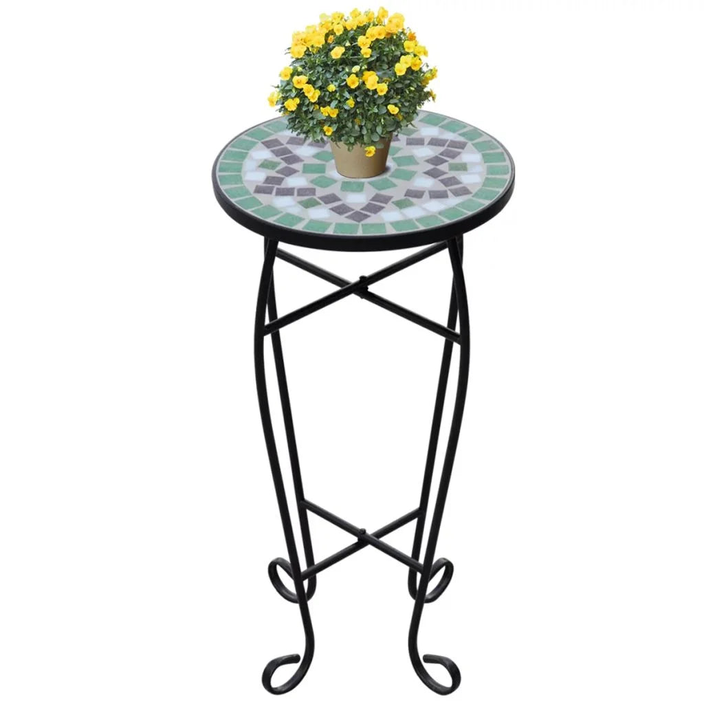 Green White Side Table C26059