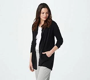 Black Hooded Cardigan D4183