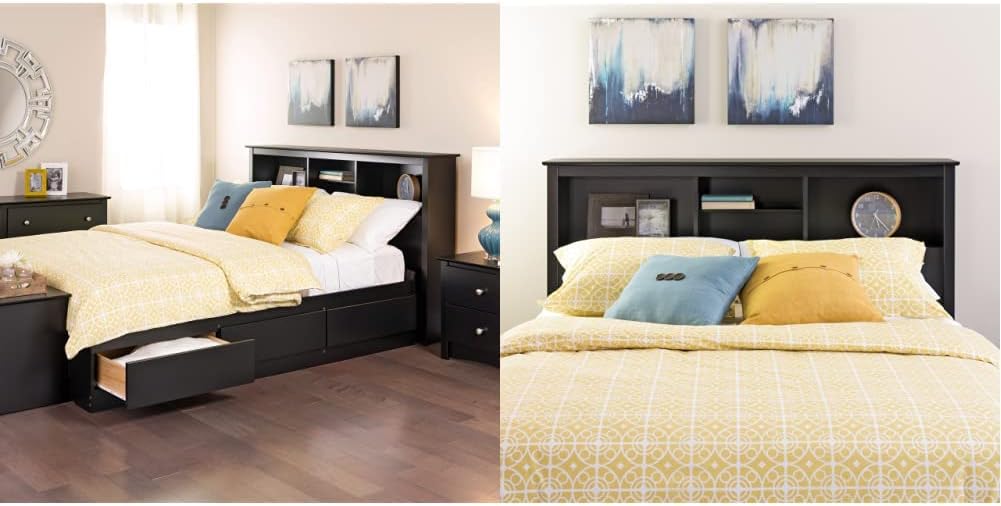 Black Full Platform Storage Bed with 6 Drawers D5593