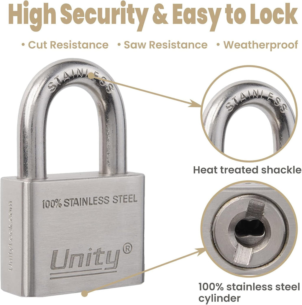 100% Stainless Steel Keyed Alike Marine Lock (5, 50mm) N424