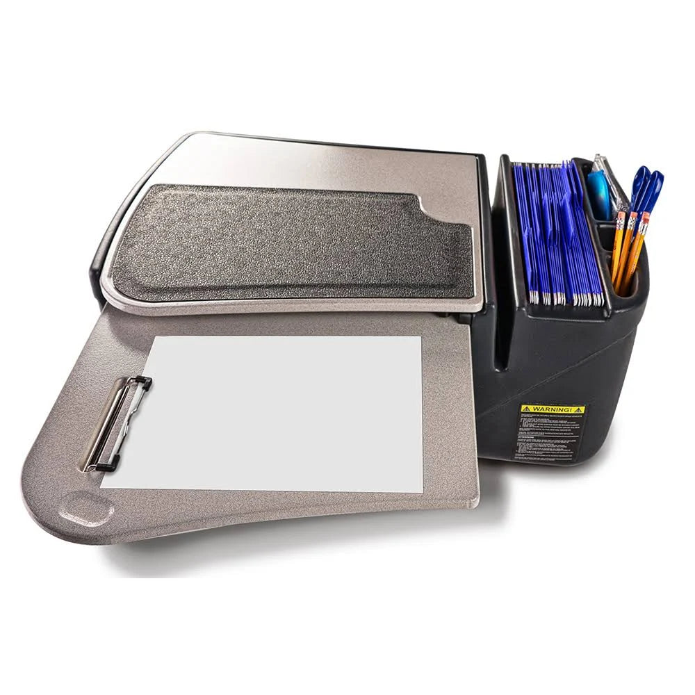 Grey Car Desk with Built-in Power Inverter D6250