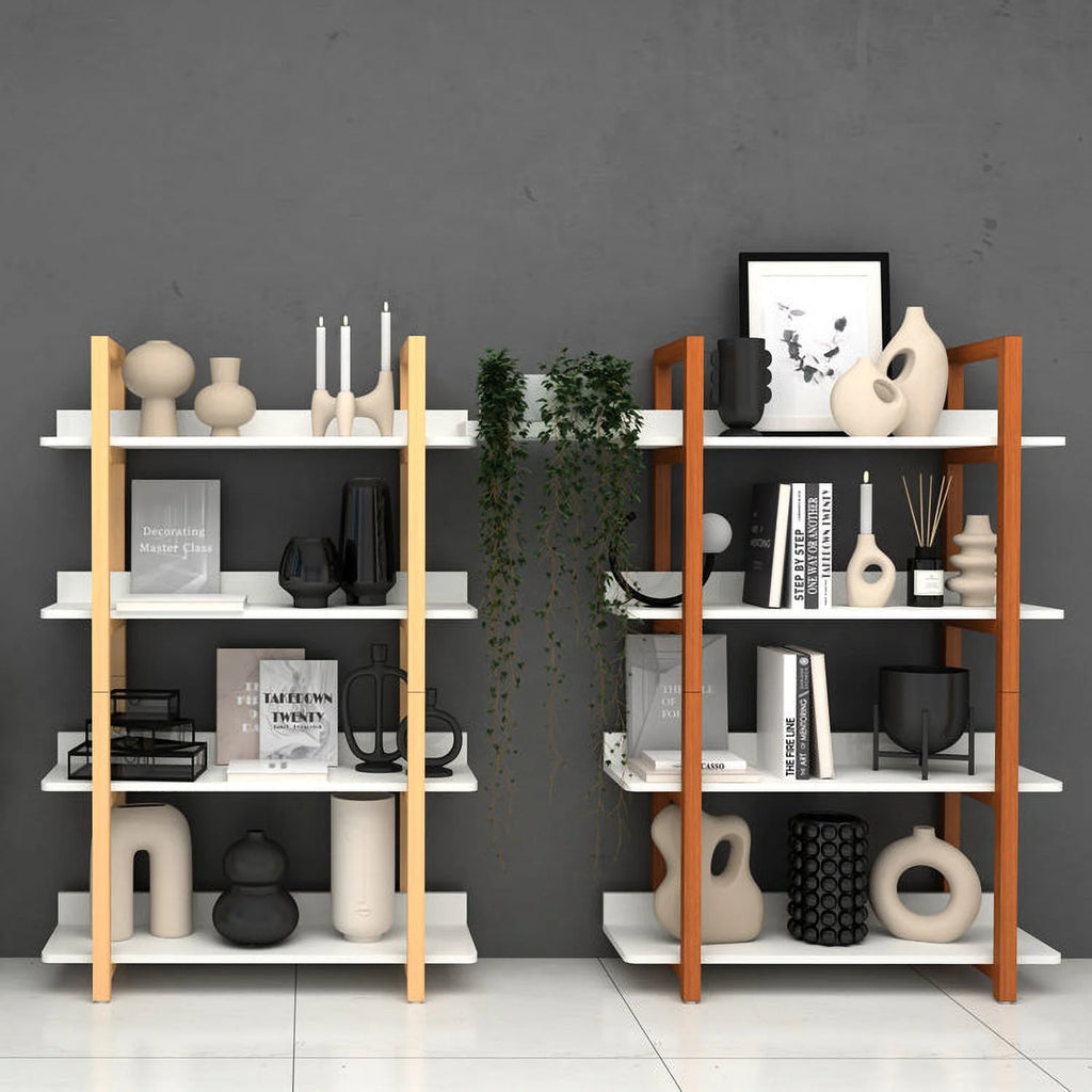 Bookcase with Solid Wood Frame V201917