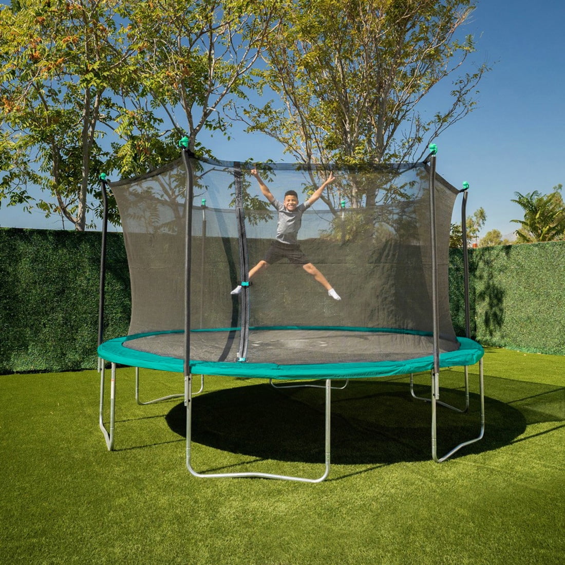 15ft Round Trampoline with Enclosure and Shooter Game Z4906