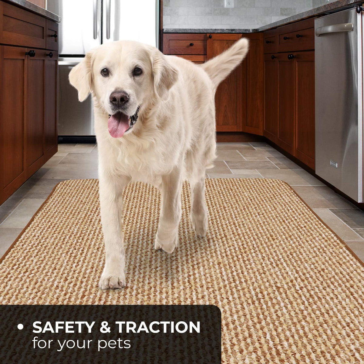 Skid-Resistant Carpet Runner - Praline Brown - 10 Feet X 27 Inches K446