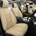 Leather Car Seat Covers with Backseat Organizer, Front Pair, Grey A787