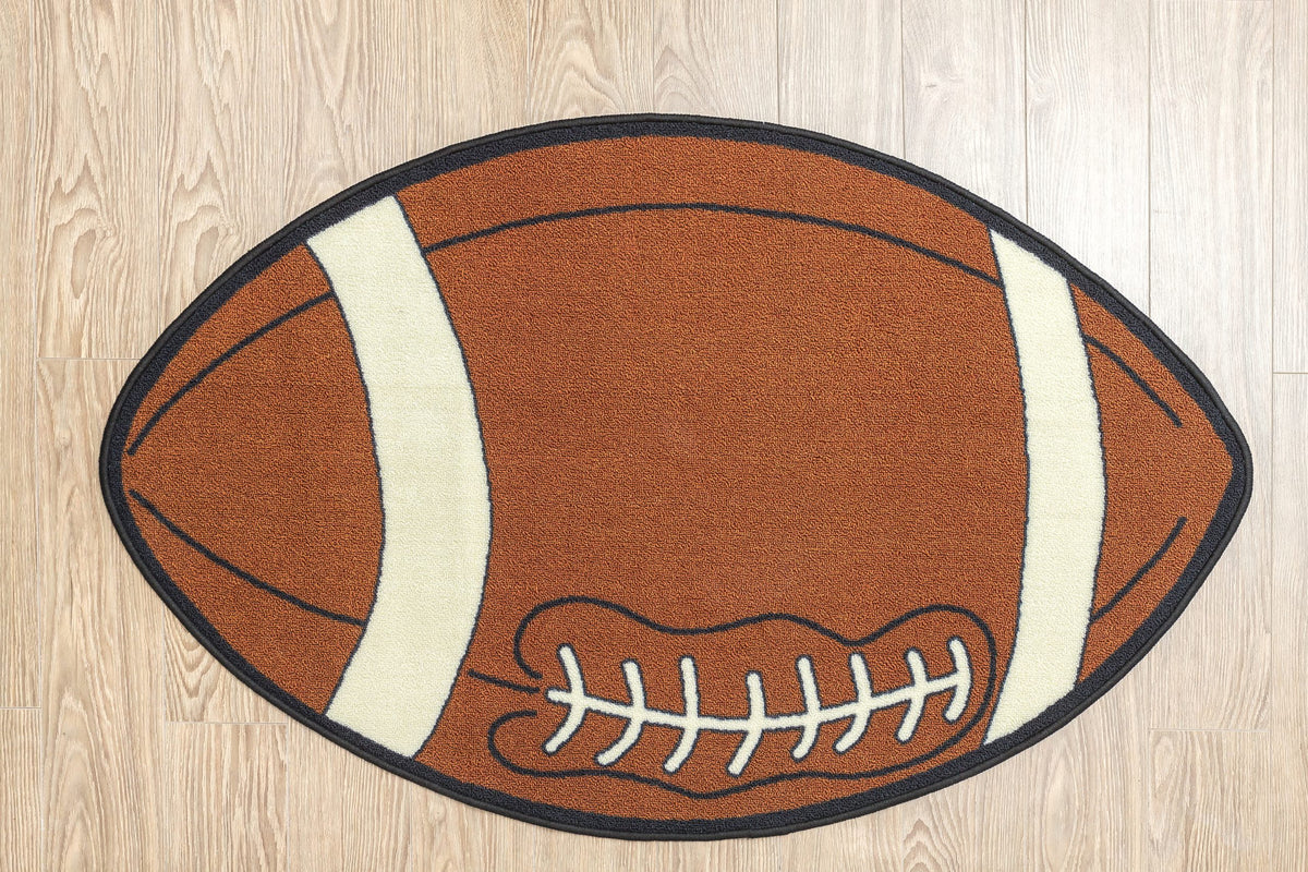 Rust Football Shape Area Rug N36280