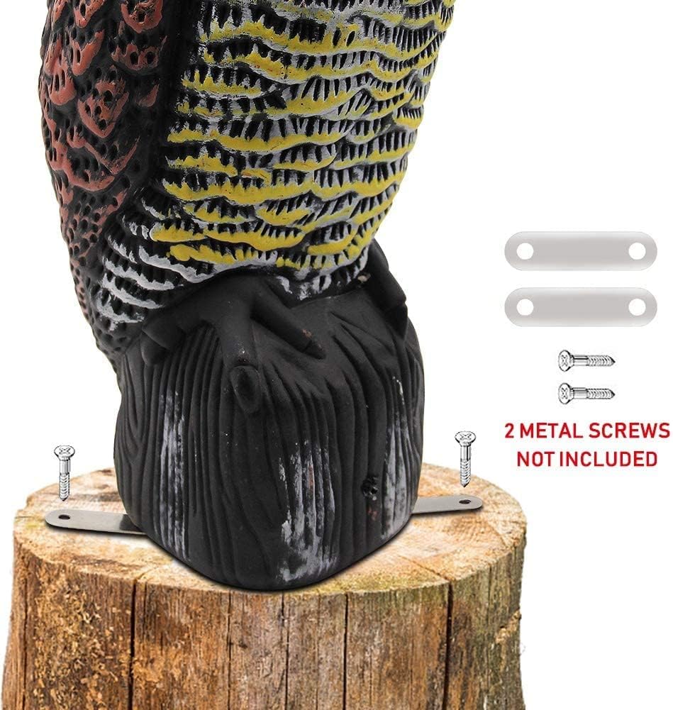 Solar Powered Owl Statue with Red Eyes O751
