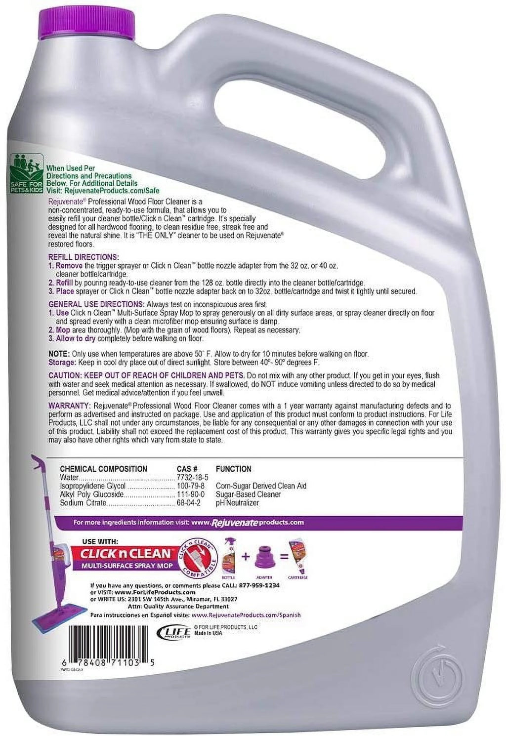 Hardwood Floor Cleaner Streak-Free Formula 128oz L898210