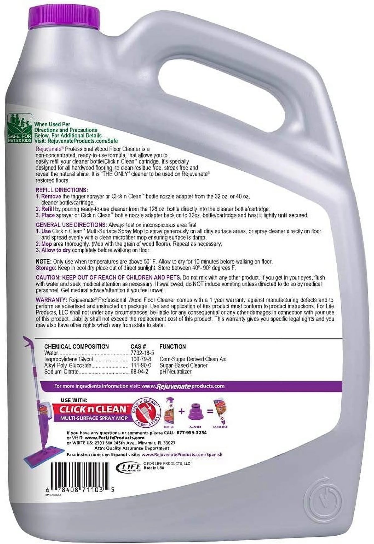 Hardwood Floor Cleaner Streak-Free Formula 128oz L898210