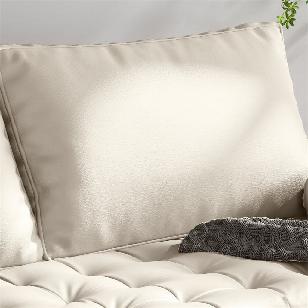 White Fabric Standard Sofa J216
