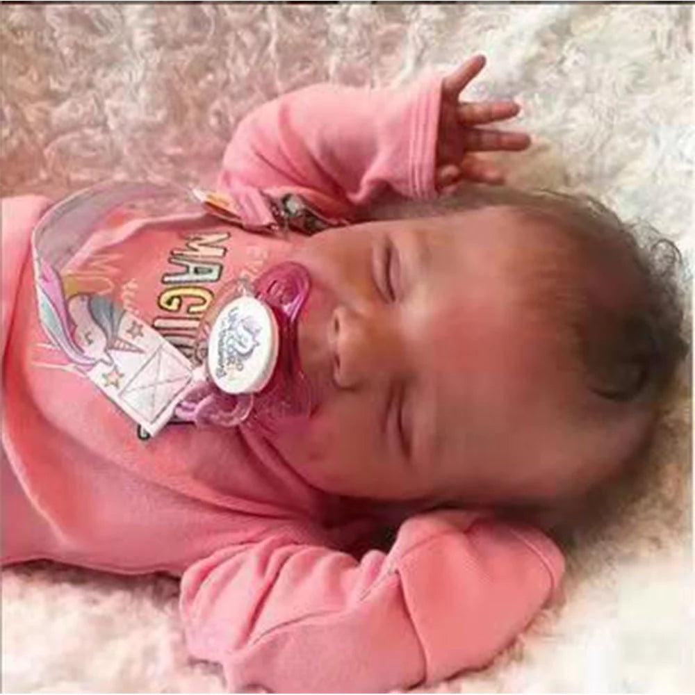 18" Realistic Soft Vinyl Silicone Full Body Sleeping Baby Doll Y36555