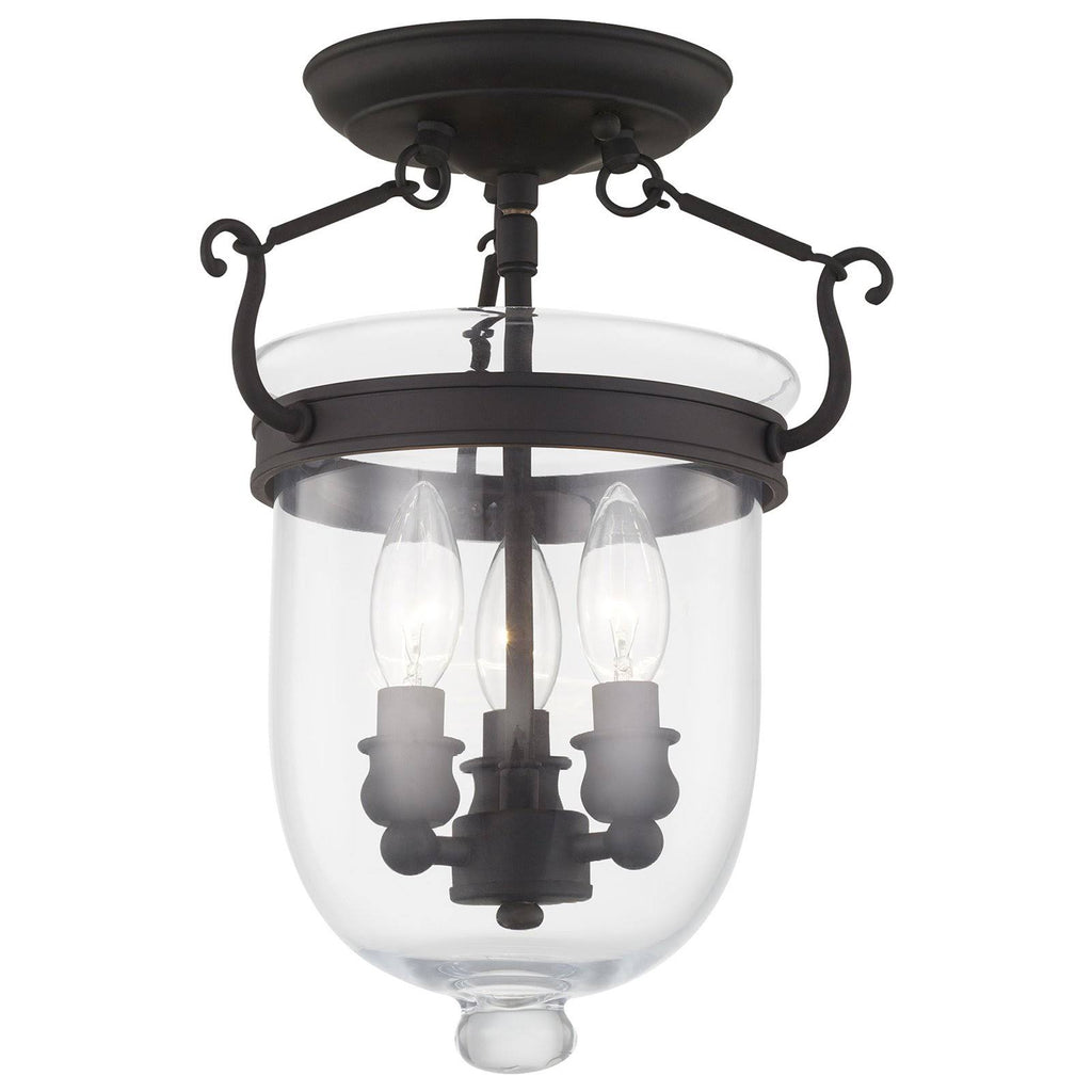 Polished Nickel 3 Light Ceiling Mount V7410