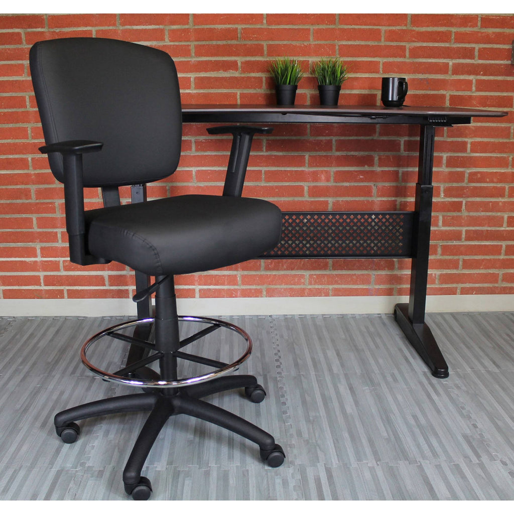 Black Oversized Drafting Stool Q5036