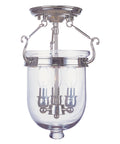 Polished Nickel 3 Light Ceiling Mount V7410
