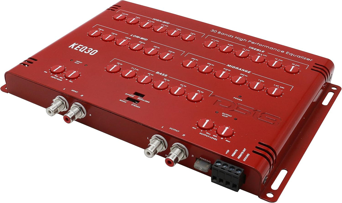 20 Band Pre-Amp Equalizer with 6 Channel Line Driver & Remote Subwoofer Control, RED P8371