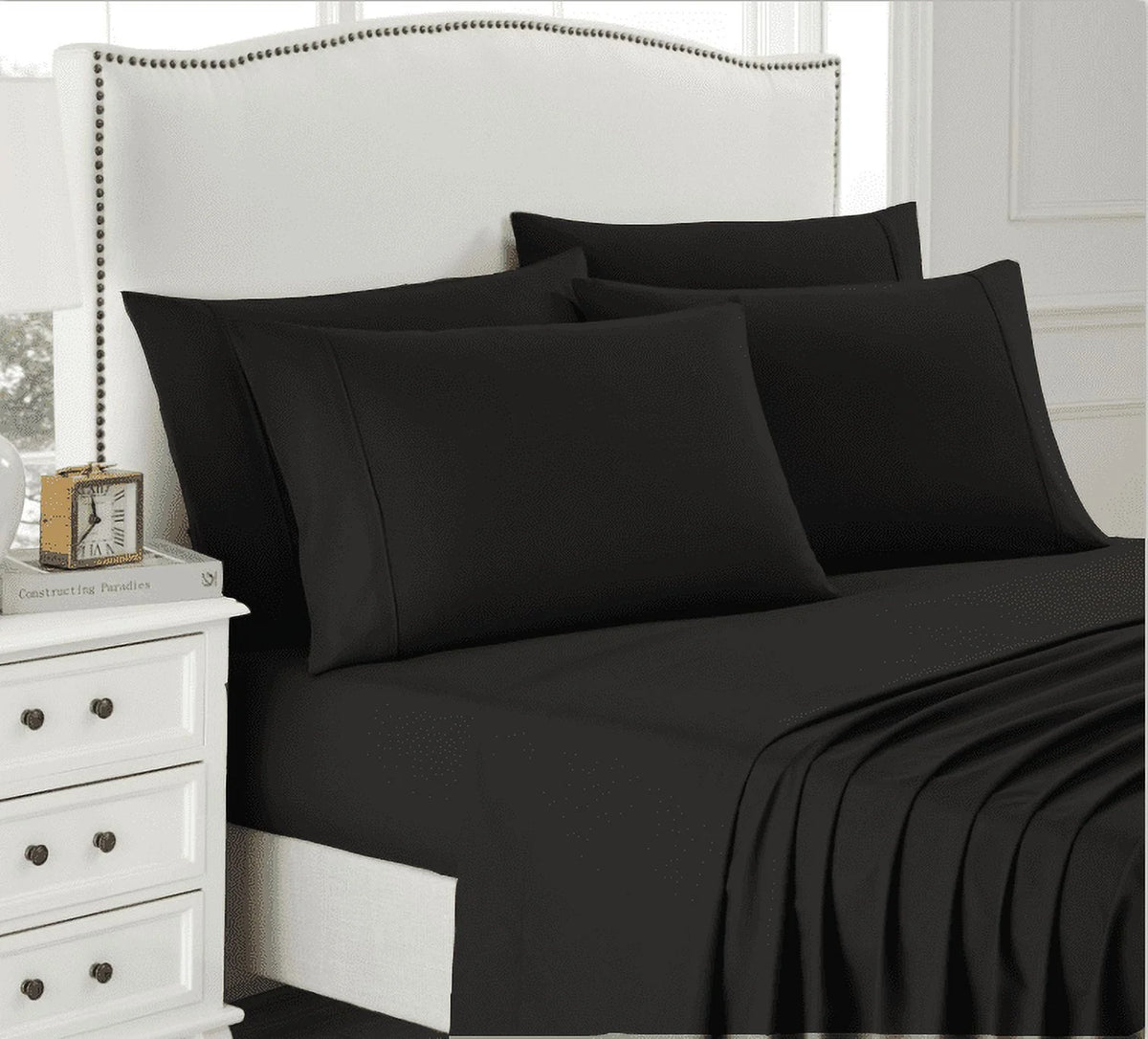 Black Queen 6pc Microfiber Deep Pocket Sheet Set V615181