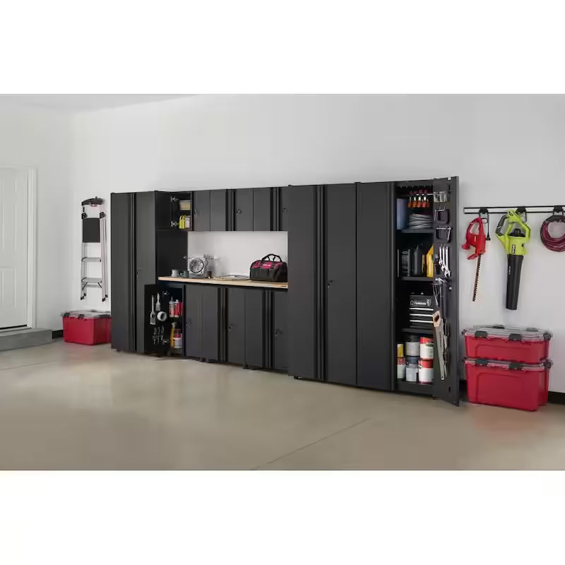 10-Piece Welded Steel Garage Storage System in Black N7755