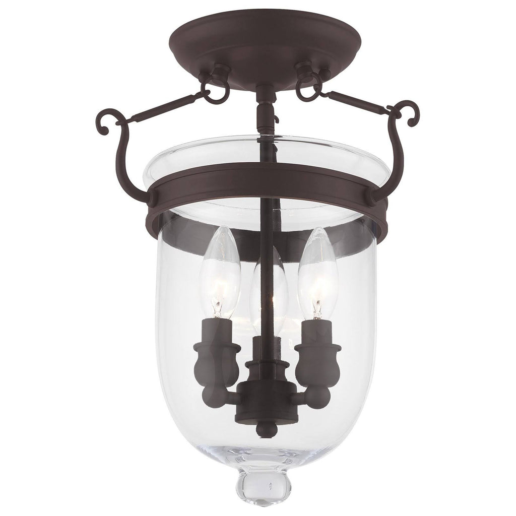 Polished Nickel 3 Light Ceiling Mount V7410