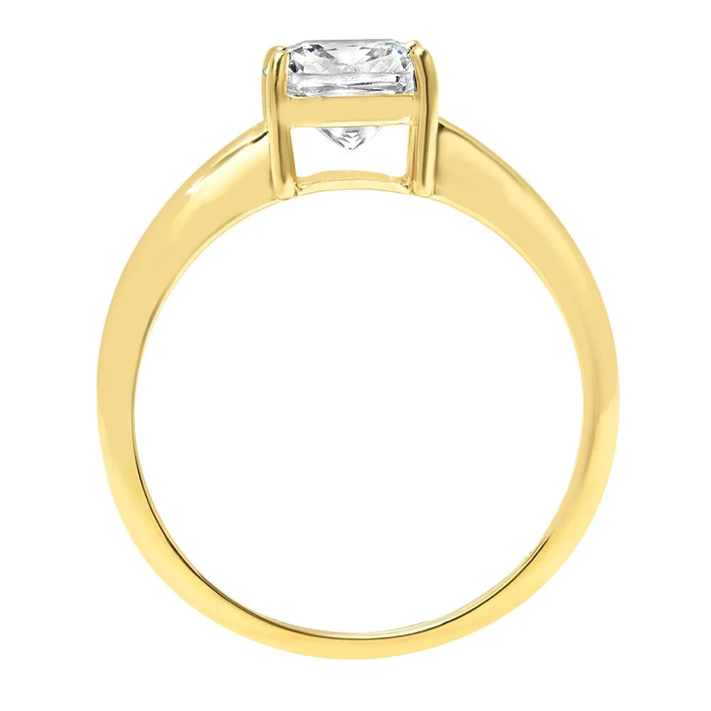 18K Yellow Gold Solitaire Engagement Ring size 3.5 L45084