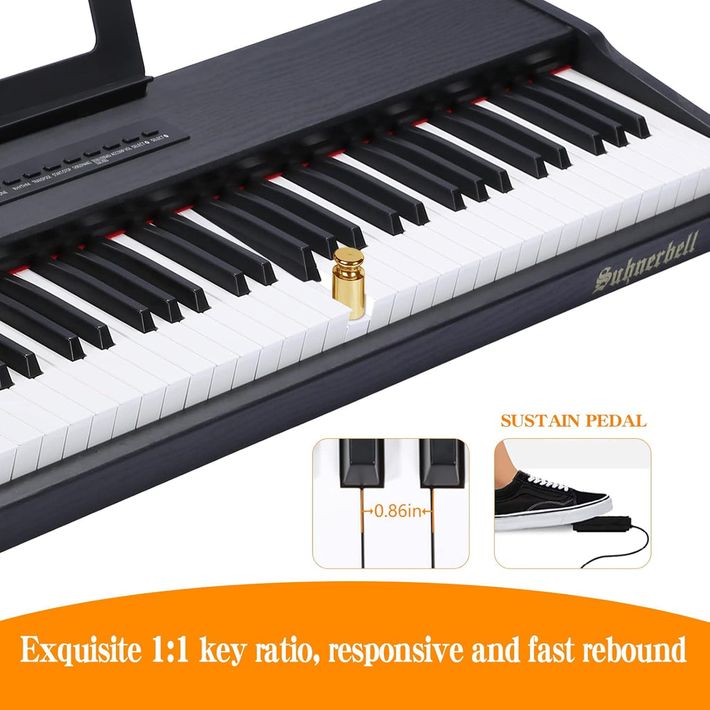 88 Keys Semi-Weighted Portable Digital Piano E9532